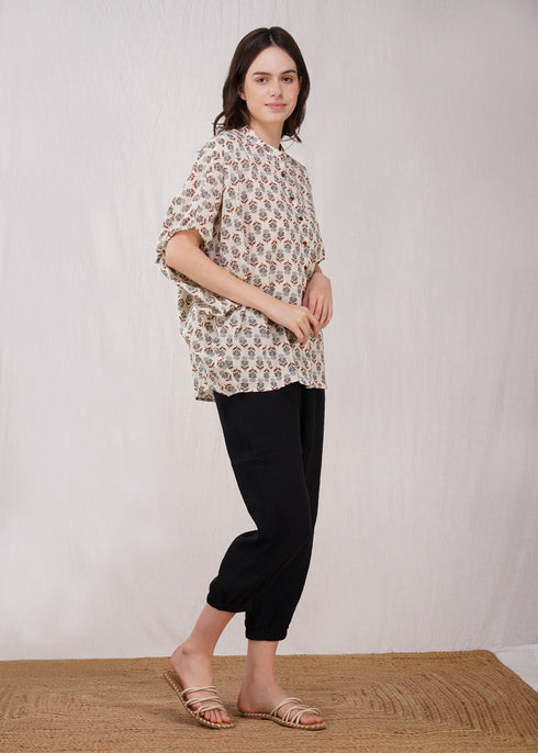 Women's Tia Relaxed Booti Shirt Grey